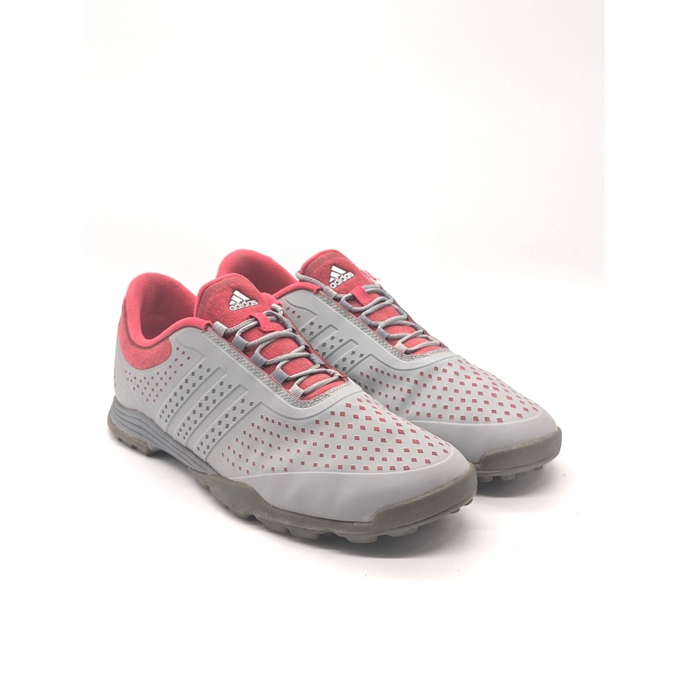 Adidas Adipure Spikeless Golf Shoes Womens Size 8.5 Grey/Red